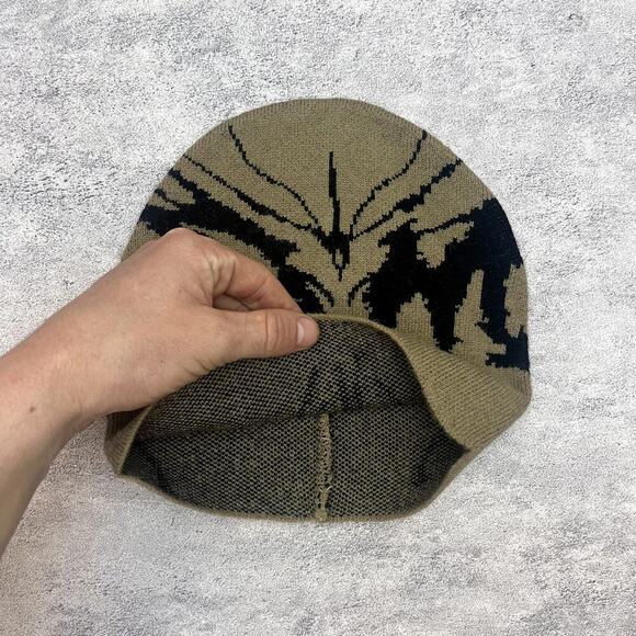 Y2k 2000s grunge gothic punk beige warm weather beanie - Picture 4 of 6
